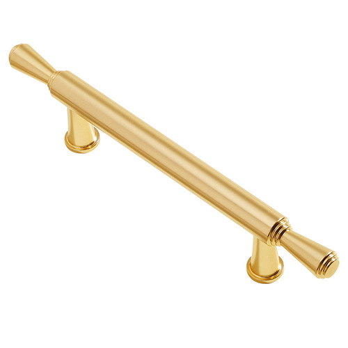 Modern minimalist Nordic wardrobe door golden copper drawer handle black extended American aluminum alloy cabinet handle
