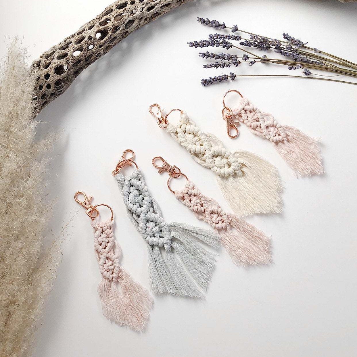 Bolso colgante de llavero tejido a mano colgante popular nuevo llavero de borla simple europeo y americano transfronterizo exclusivo