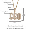 Pendant hip-hop style with letters, necklace, accessory, custom made