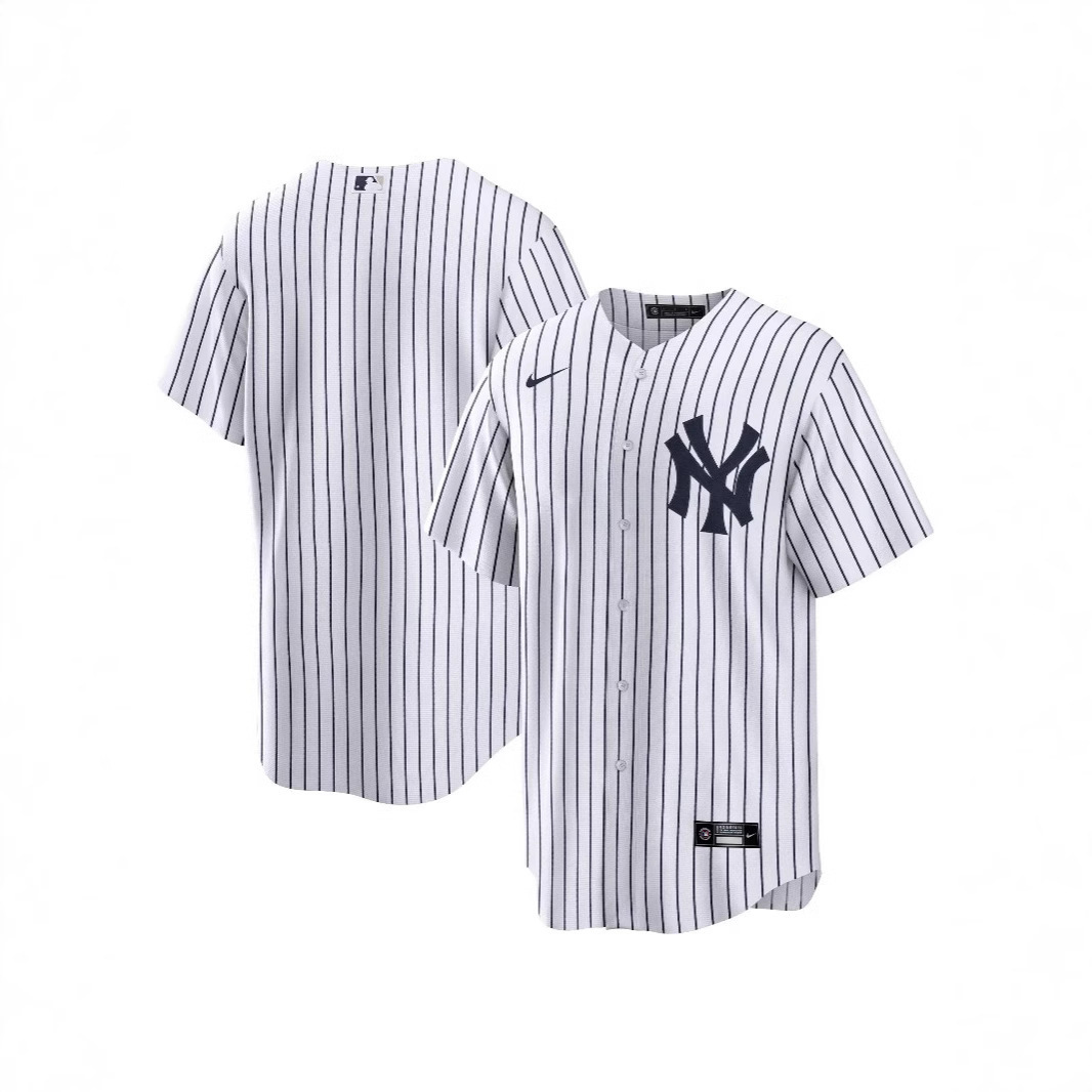 Cross-border MLB Yankees white lightweight baseball jersey, digitally printed short-sleeved baseball shirt, 3D printed for export, Amazon.