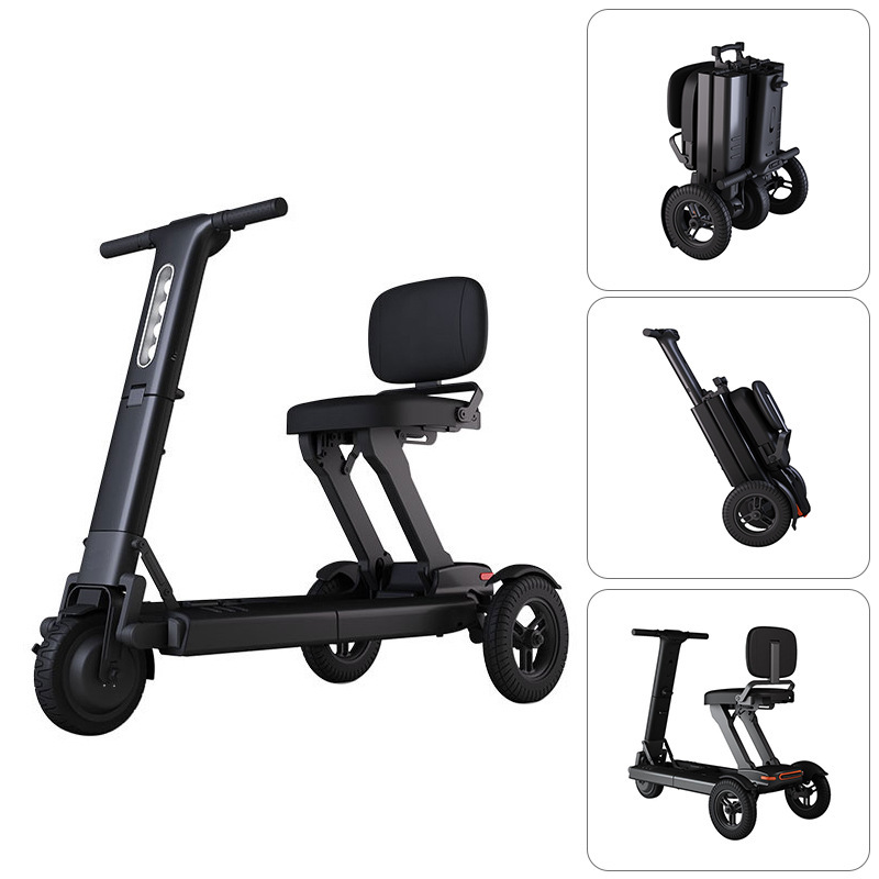 Aluminum Alloy Smart Electric Scooter Folding Three-Wheel Electric Car Disabled Battery Car Smart Lithium Car