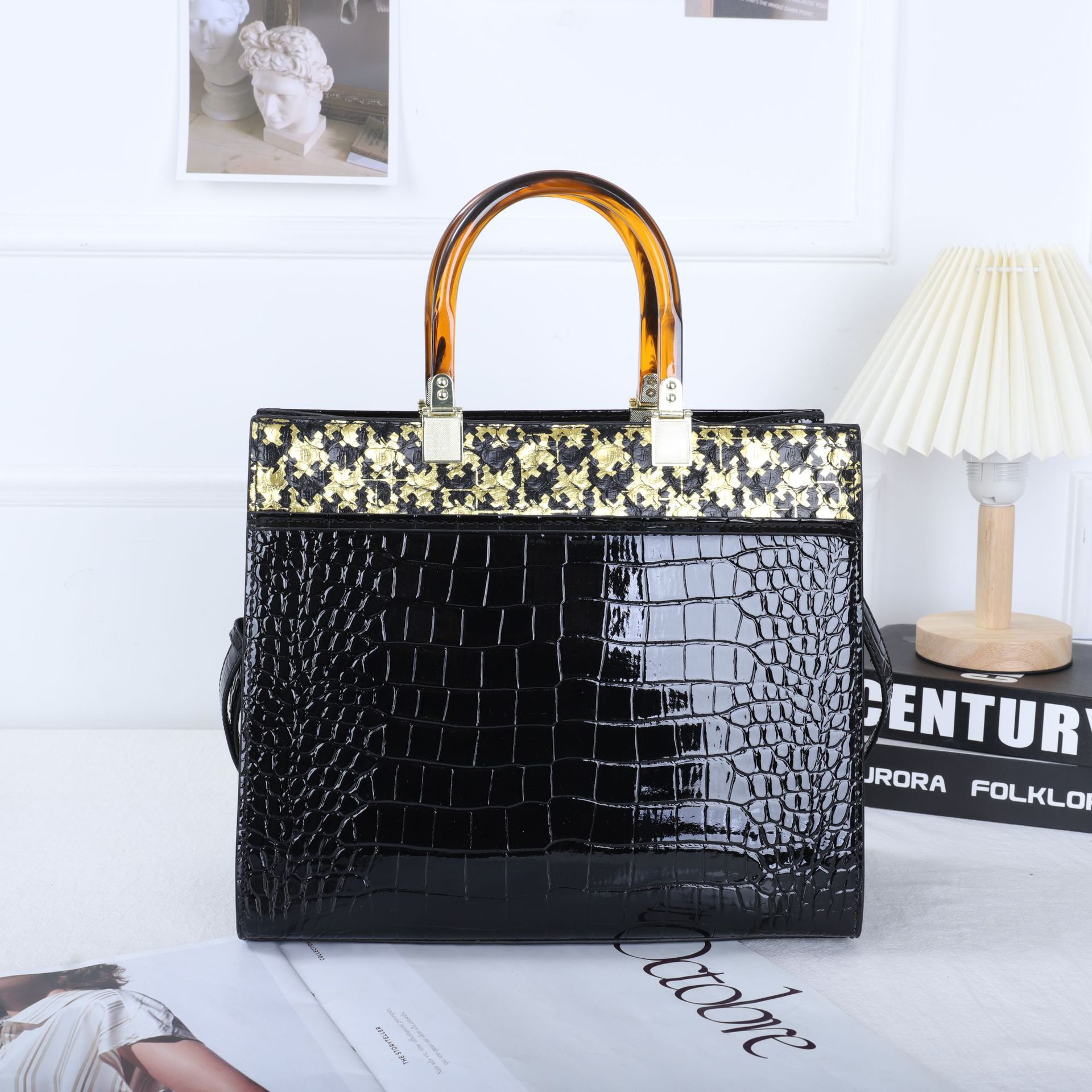 Leichte Luxusmarke für Mütter mittleren Alters 2024, neue trendige und stilvolle Handtasche für große Damen mit Temperament und großer Kapazität_voghion.com