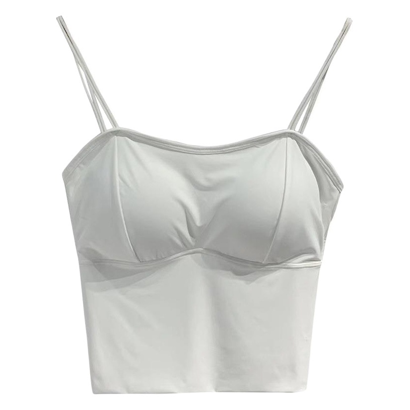 Seda de hielo correa de hombro delgada belleza espalda camisola chica caliente de las mujeres desgaste exterior bottoming sexy grande sin espalda camisola