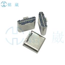 Type-C 16P-M公头夹板0.72侧边铆压H=7.2mm带双翻边USB电连接器