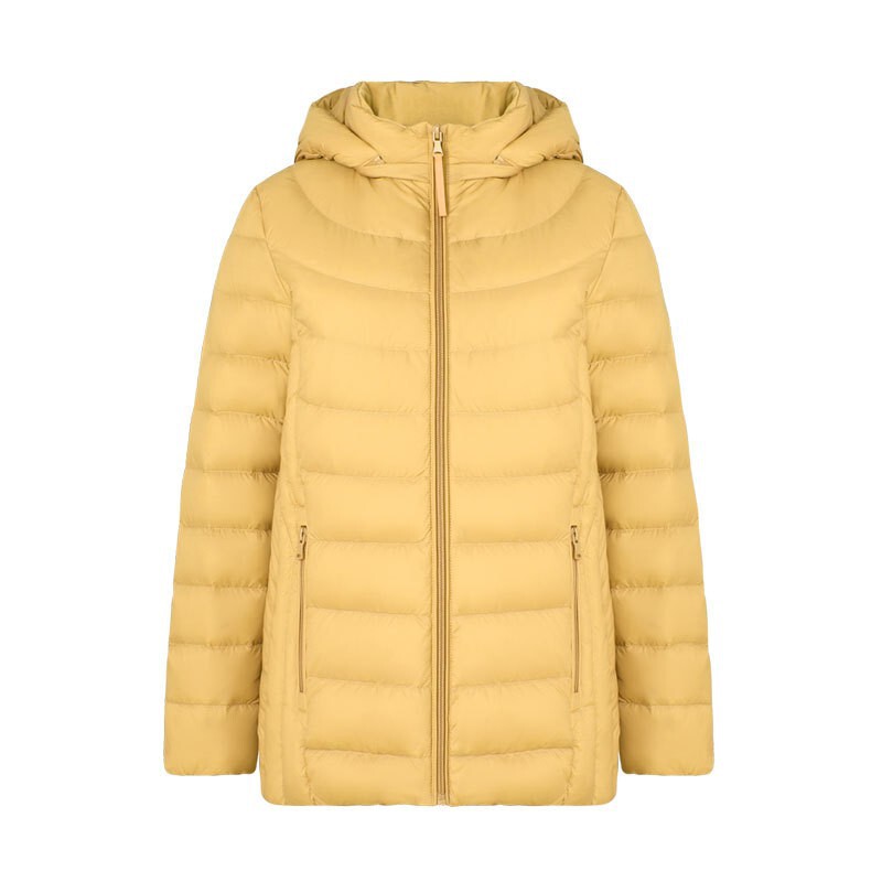 Youjia Women's down Jacket Autumn and Winter New Style Lightweight 90% White Duck down Detachable Hood Plus Size Slim Fit Warm Outerwear Youjia Women's down Jacket Autumn and Winter New Style Lightweight 90% White Duck down Detachable Hood Plus Size Slim Fit Warm Outerwear