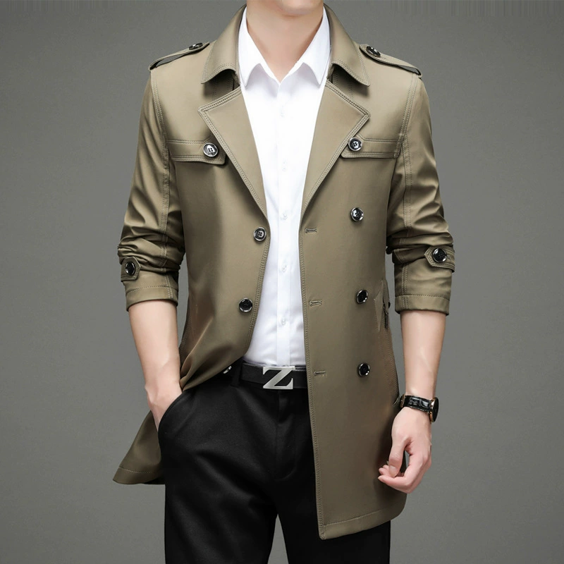 Men's demi-season thin trench coat, jacket, plus size