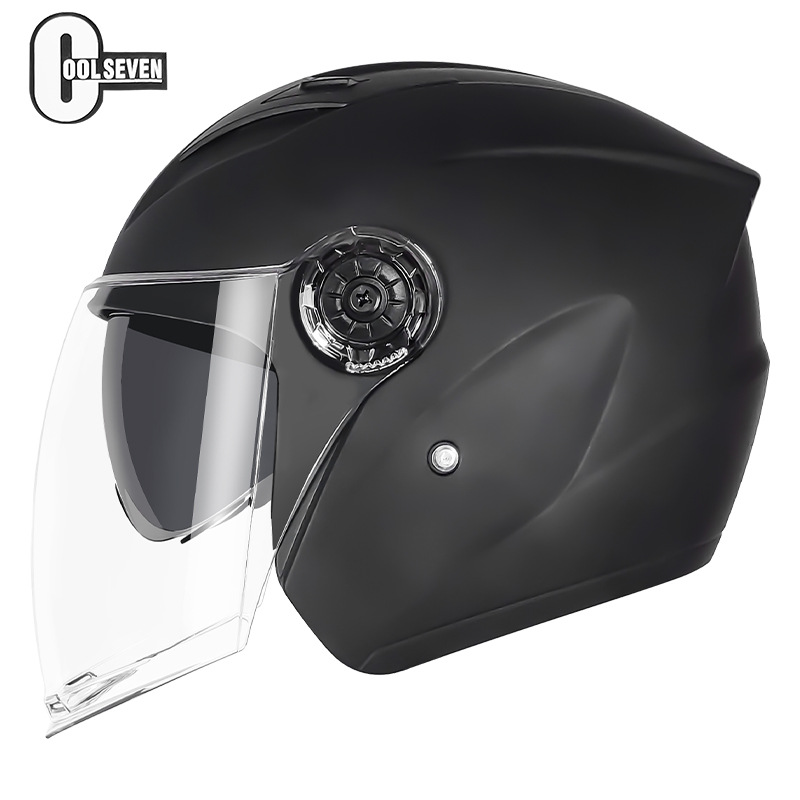 Comercio exterior de verano casco femenino medio casco bicicleta eléctrica casco motocicleta montar lente doble Four Seasons Universal