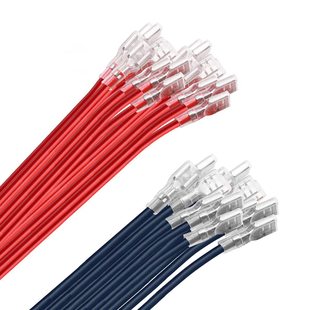 Vonvoff 6.3 mm Spade Crimp Terminals, 20cm 16 Awg Female Electrical Insulated Terminals