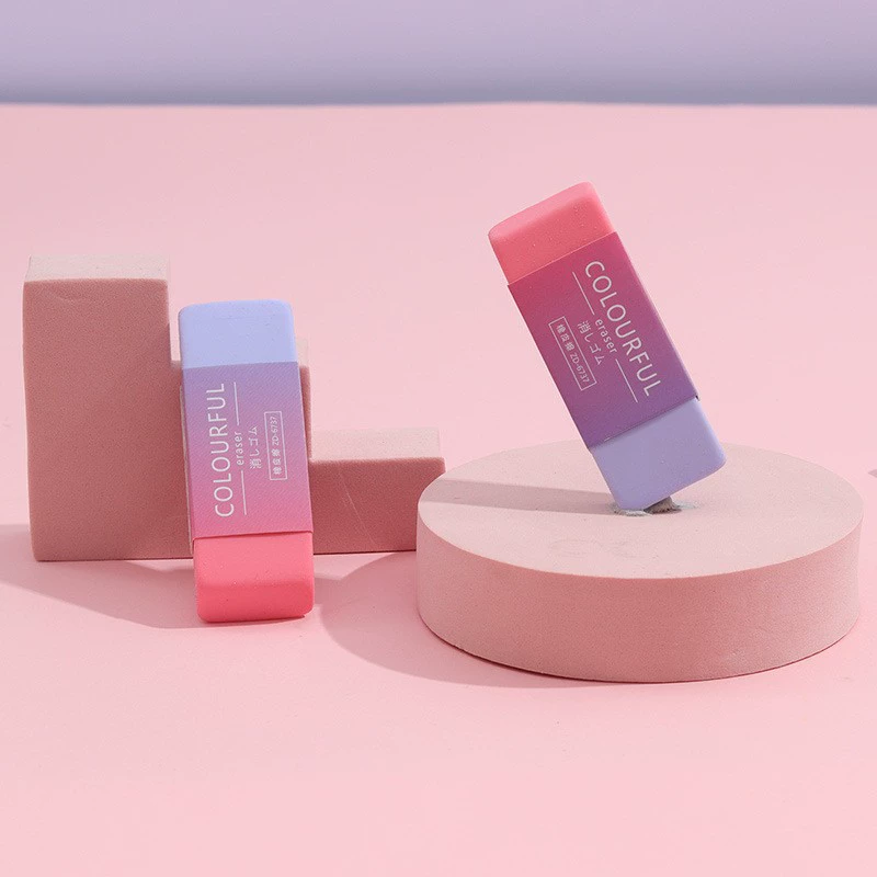 Eraser, teaching two-color stationery for students