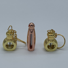 Vietnamese 1ml high-end essential oil bottle, perfume bottle True Blue, handmade, iron bar metal perfume bottle