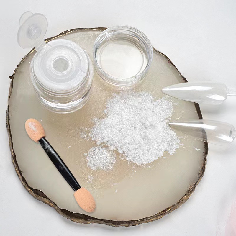 Manicure brillante polvo de galvanoplastia de color aurora polvo de galvanoplastia de espejo de polvo de espejo mágico de uñas decoración de uñas para la tienda de uñas