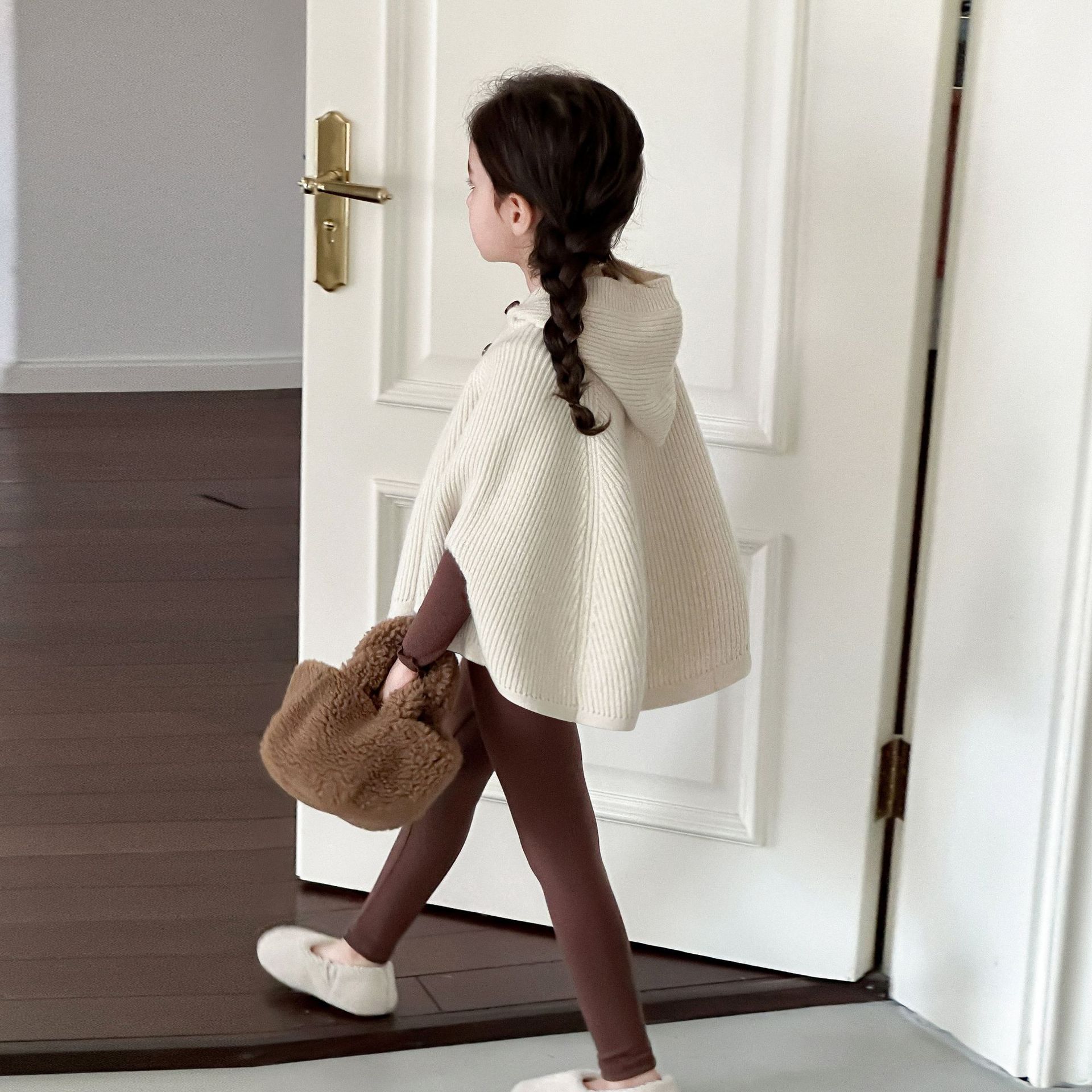 Demi-season trench coat with hood