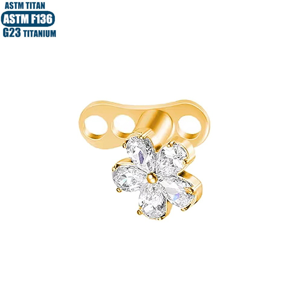 Labret piercing jewelry detail image
