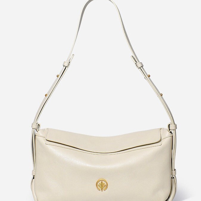 Zhu Zhu's same style BAGTREE bag, milk carton-shaped, vegetable-tanned leather, commuter shoulder bag, crossbody bag, pillow bag, underarm bag