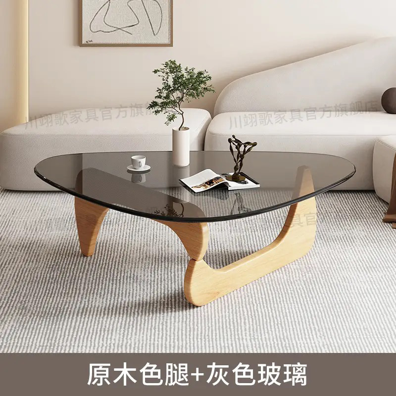 검은 유리 + 나무 색 다리