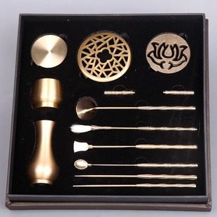 Incense burner suit incense burner pure copper incense burner sandalwood powder incense appliance entry incense burner suit creative gift