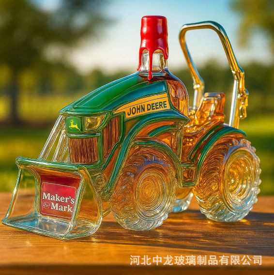跨境独立站新款 Tractor Whisky Bottle约翰迪尔拖拉机威士忌瓶|undefined