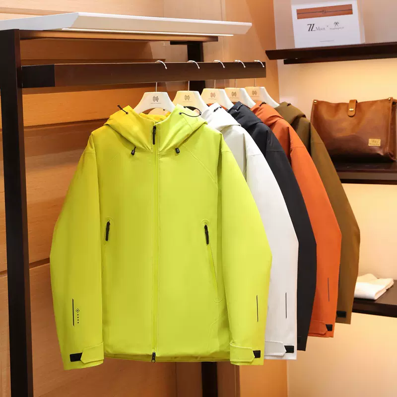 城市机能风2025冬季新品男士户外三防保暖连帽90白鸭绒羽绒服外套