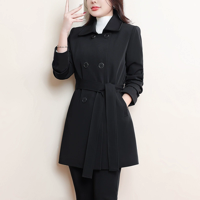 Осеннее trench coat, жакет, свободный крой, большой размер