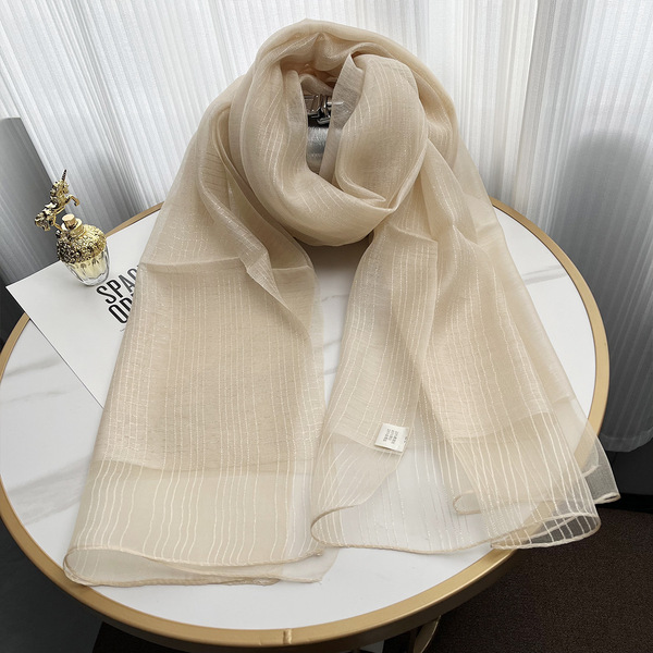 Silk classic solid color beach scarf