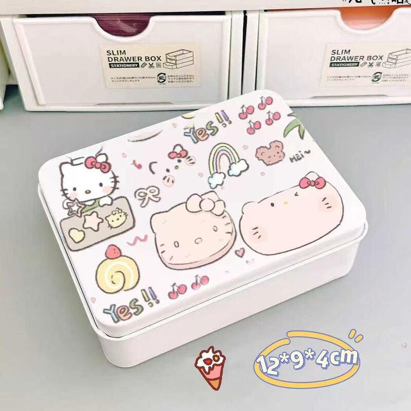 Cute Katie Cookie Party Storage Box Small Card Handbook Desktop Miscellaneous Storage High-Looking Iron Box