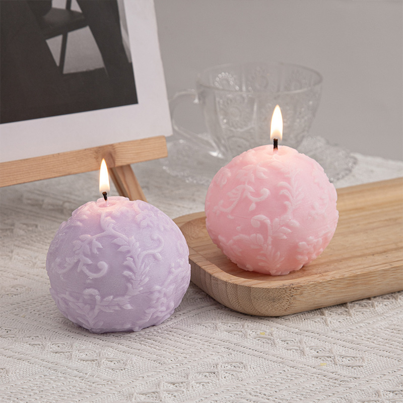 Conjunto de velas aromáticas decorativas com flores_voghion.com