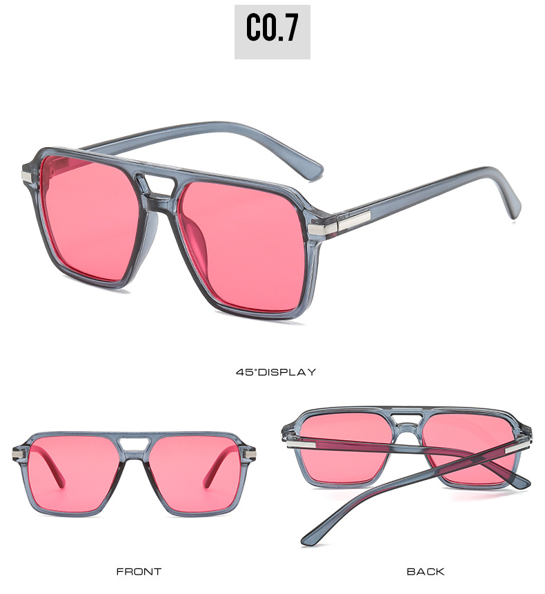 Travel, Shopping Occasion Solid Color Pattern Streetwear Solid Color Ac UV400 Protection Square Full Frame Women's Sunglasses