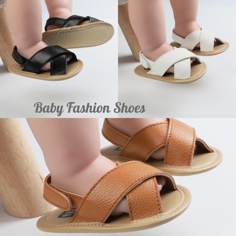 Baby sandals soft soles summer men's shoes one year old casual breathable hook and loop toddler shoes baby shoes a generation of hair
