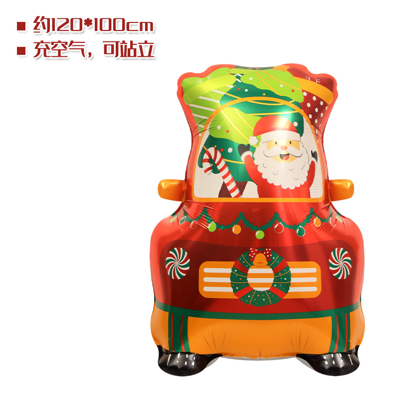 Ventana de Navidad accesorios de decoración de juguete globo 4D de pie de Navidad Viejo hombre Reno árbol de Navidad Super gran globo