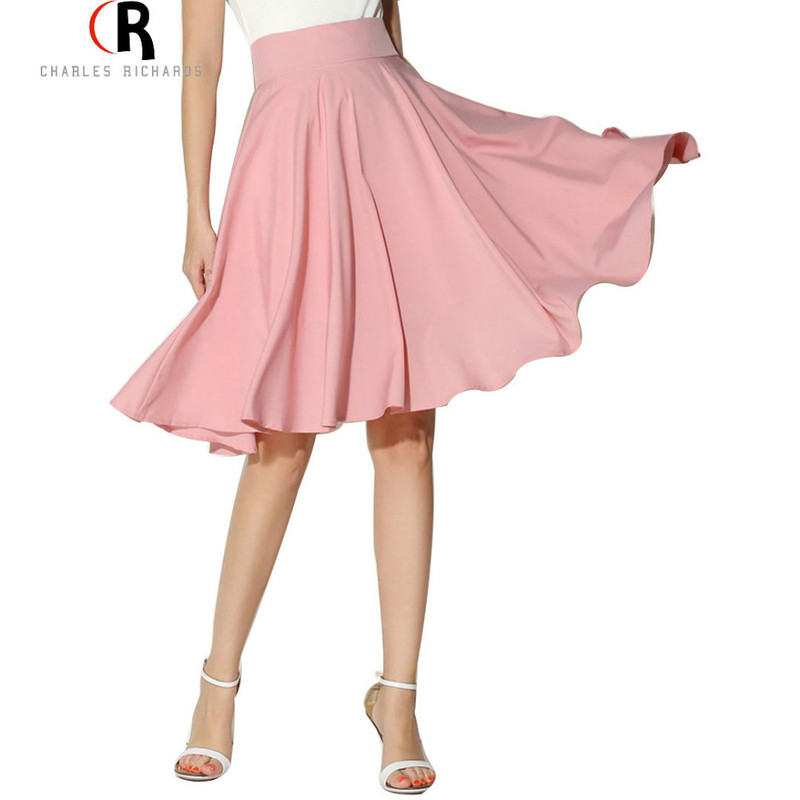 European and American High-Waisted A-Line Skirt for Women, Mid-Length Large Hem Umbrella Skirt, Slimming Look Pure Color Retro Elegant Bohemian Skirt