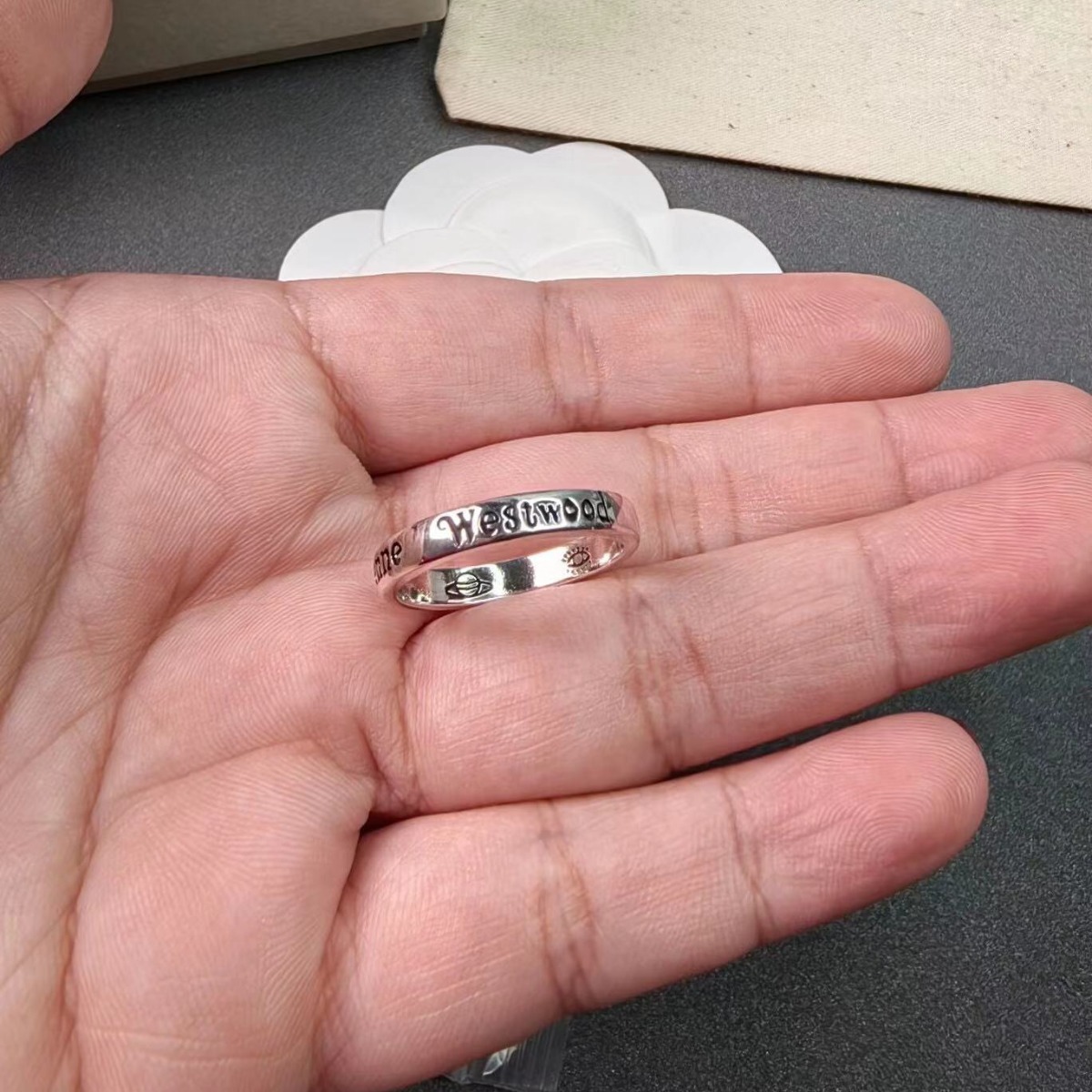 Retro trend fashionable universal ring with letters for men and…