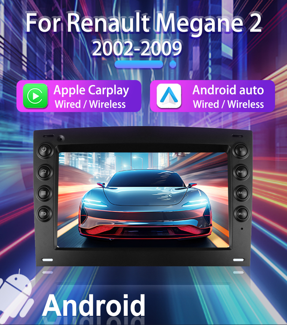 Suitable for 7inch Renault Megane 02-09 Android Car Gps High-Definition Screen Mp5 Bluetooth Navigation All-In-One Machine