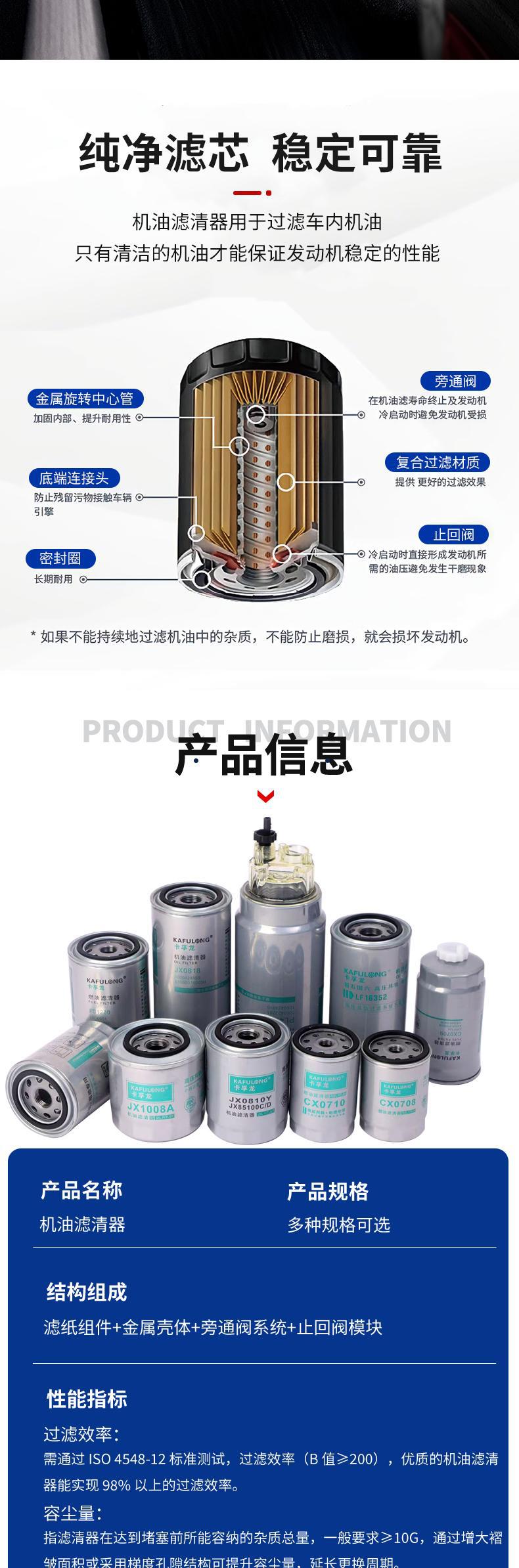 In-Stock Cx0710 Carfuron Oil Filter Element for Construction Machinery and Automotive Parts, Long-Lasting Auto Parts Oil Filter