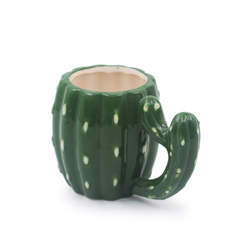 Taza de cerámica cactus taza de café cactus verde Taza de cerámica exportación transfronteriza Venta caliente pareja par taza