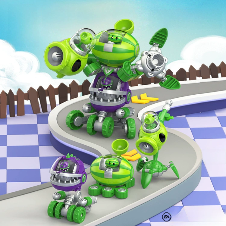 Plants vs. Zombies, комбинированный трансформер, робот, игрушка, танк, боевой аппарат, полный комплект, три в одном