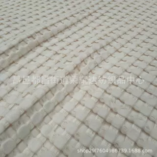 定制竹棉竹纤维天丝棉华夫格 2.5米宽280-320g盖毯床品蜂巢面料