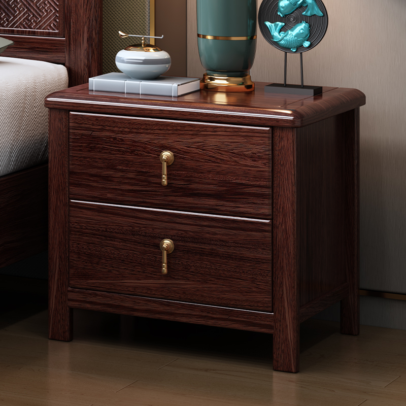 New Chinese Style Solid Wood Bedside Table Simple Modern Bedroom Bedside Small Cabinet Storage Cabinet