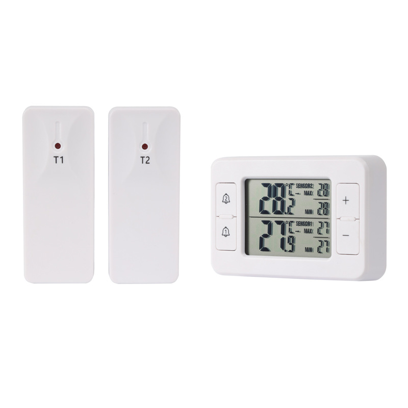 Cross-Border Household Wireless Thermometer Indoor and Outdoor Refrigerator Cold Storage Alarm Electronic Temperature One for Two Korean Ban