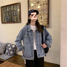 2025年新款牛仔外套女学院风宽松简约大气韩版百搭网红潮流亚马逊