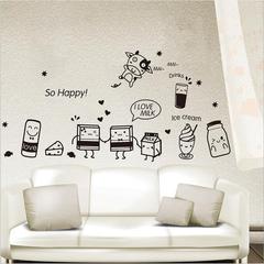 廠家批發新款0038可移除牆貼廚房裝飾貼畫簡單創意溫馨牆貼紙貨源