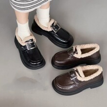 ����Һ��СƤЬŮ2024�ﶬ��Ӣ�׷��ָ�Ь���ޱ�ůЬ272105