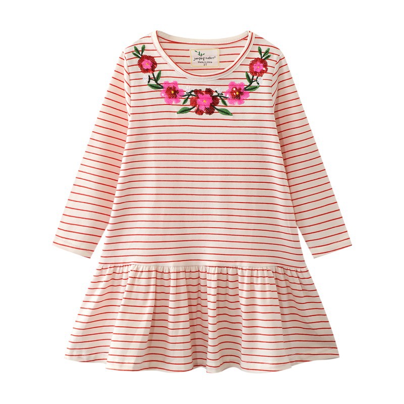 Fashion Stripe Cotton Girls Dresses display picture 1