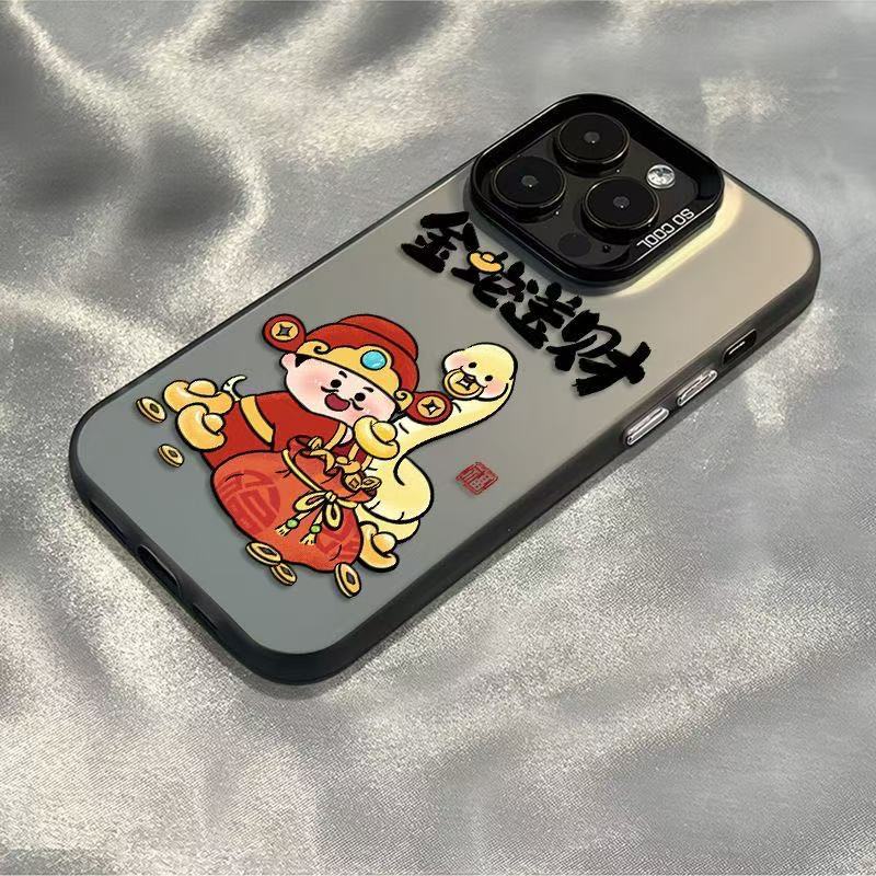 El nuevo año de la serpiente se aplica a la carcasa del teléfono iphone16 Apple 15promax/14 buena suerte 13pro fortuna 12 año nuevo