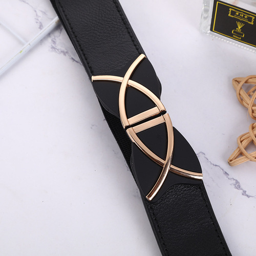 Factory Special Sale New Fashion Women Stretch Wide Waist Closed Collar Down Jackets Sweaters Dresses Elastic Decorative Belts