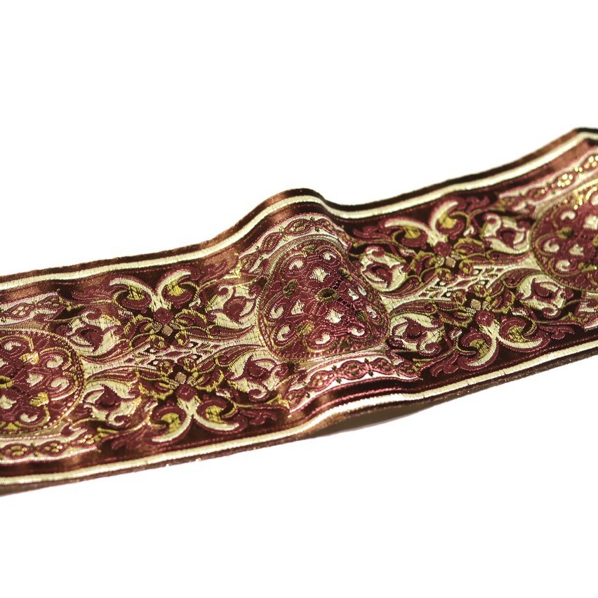 9cm de ancho flor pesada hilo de oro cinta jacquard Ropa Étnica cortina sofá cojín estera de mesa cama corredor sombrero de encaje