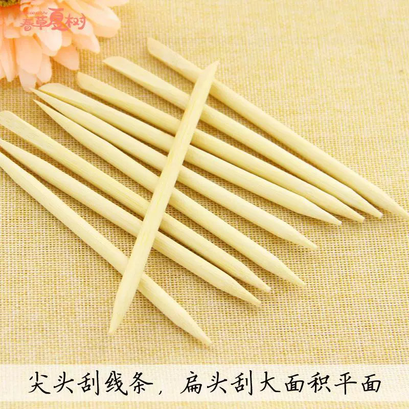 Двуглавая соскабливающая щетка соответствующая специальная бамбуковая ручка детская студия Детский Сад Искусство Живопись инструмент материал