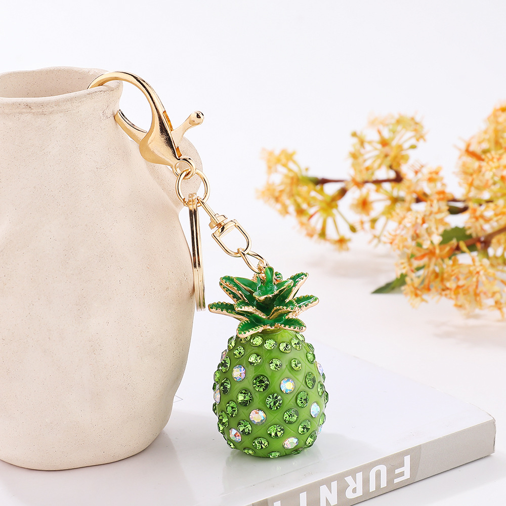 Bag, Pineapple Pattern 1 Piece Bag Pineapple Bag Pendant Keychain Alloy Women's Cute Bag Pendant Keychain