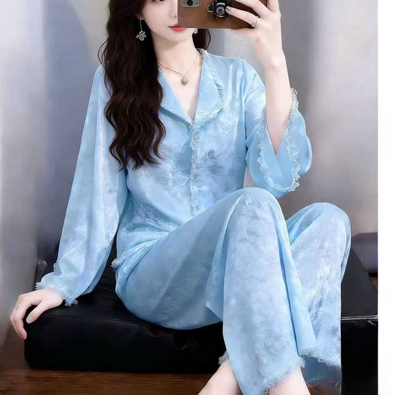 Women's Pajamas 2026 New Winter Spring Autumn Plus Size Gold Velvet Sweet Style Flared Sleeve Loungewear Fashion Women's Pajamas 2026 New Winter Spring Autumn Plus Size Gold Velvet Sweet Style Flared Sleeve Loungewear Fashion