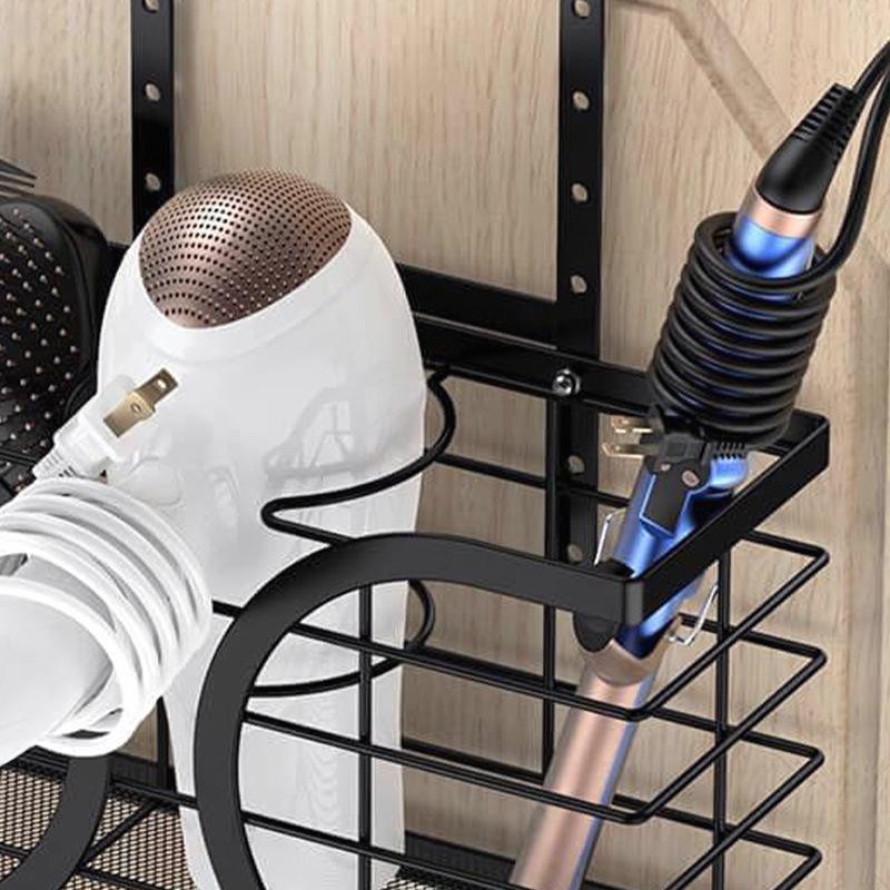 Amazon パンチフリーバスルームドアヘアドライヤーハンガー壁掛け家庭用バスルームヘアドライヤー収納ラック|undefined