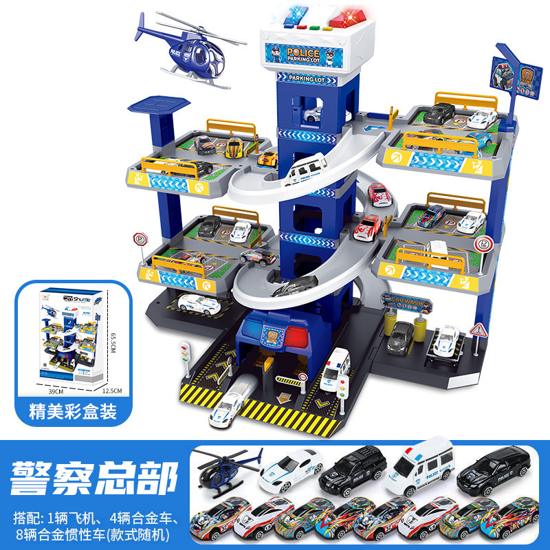 Juego de Pista de Carreras y Estacionamiento 42PCS de Metal para Niños